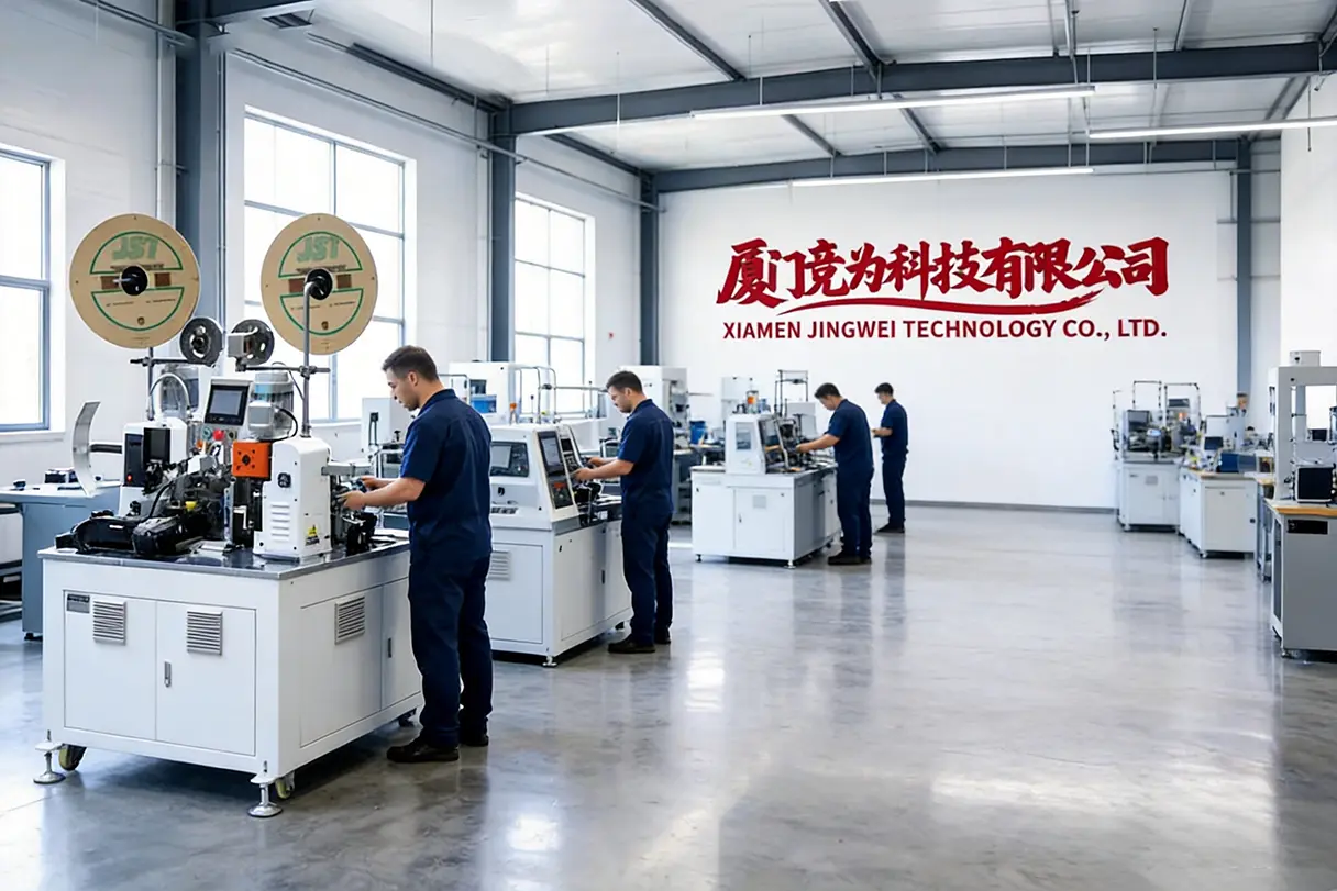 Jingwei Technologys produktionsanlæg for automatiserede trådbearbejdningsmaskiner i Xiamen