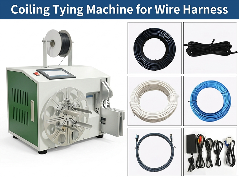 Automatisk kabelrulle- og bindemaskine WPM-212L | Effektiv ledningsbehandling