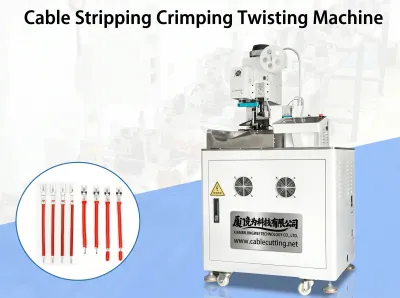Automatisk Kabelstripping, Krimpning og Vridningsmaskine - AWG14-28
