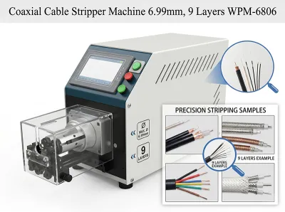 Automatisk Koaksialkabel Afisoleringsmaskine WPM-6806