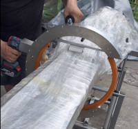 Powered Håndholdt Orbital Wrapper | Bærbar Stretch Film Maskine for Pipes, Lumber & Long Products HROW-450 Thumb