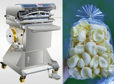 Pneumatisk vifteformet brød- og snackposebindingsmaskine JW-300 Thumb