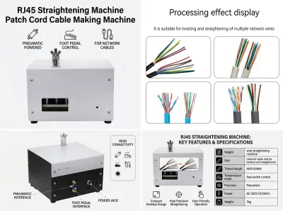 Rj45 Retmaskine Patchkabel Fremstillingsmaskine JW-P08