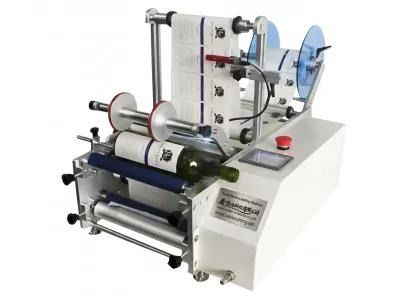Halvautomatisk Rund Flaskemærkningsmaskine WPM-7160