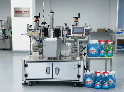 Semi-automatisk dobbeltsidet rullepåføringsmerkemaskine JW-T-102