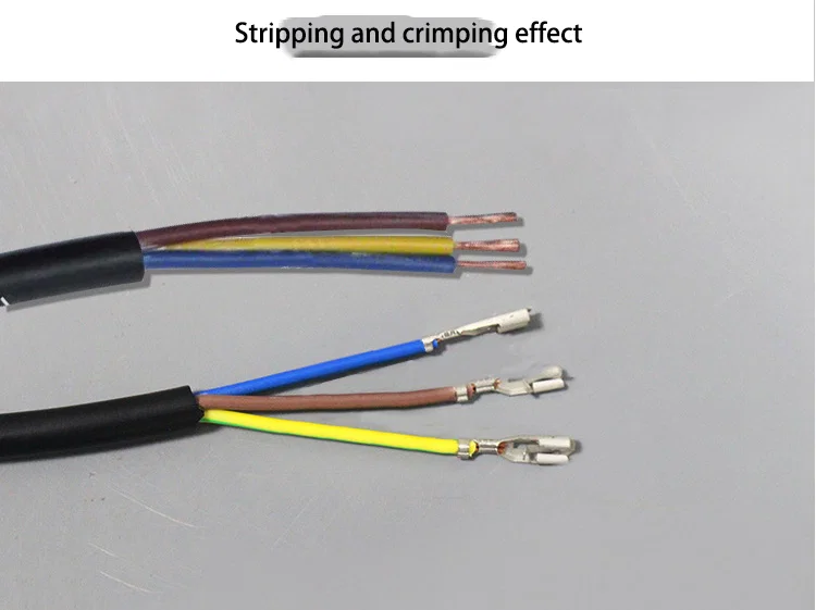 Wirestripping crimping-maskine, DC-terminal crimping-maskine, AC-terminal crimping kabelstripper-maskine