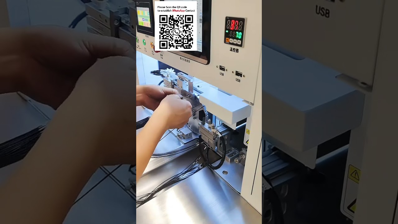 Automatisk ledningsbehandling: Laserprint, indsætning og bagning af varmekrympeslanger